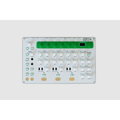 Nyström HUM 2 Synthesizer von oben, weißes Panel mit grüner Master-Sektion